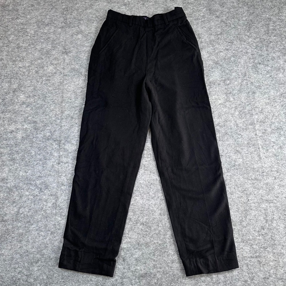 Ralph Lauren Purple Label Trousers Black Wool Womens 6 - Picture 1 of 11
